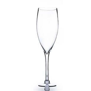 Clear Wine Vase. Open: 6". Height: 23". Base: 5.5". 