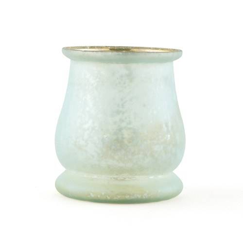 Bell Shaped Glass Tealight Holder Daiquiri Green, Pack of 6