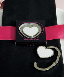 White Heart Shaped Purse Hook