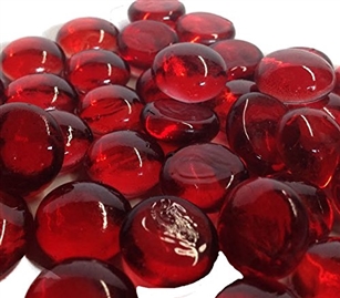 Flat Red Marbles (5 Pound Bag)