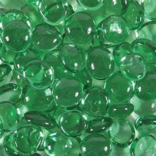 Flat Green Vase Gems, Marbles (5 Pound Bag)