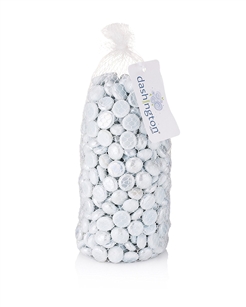 Flat Solid White Vase Gems, Marbles (5 Pound Bag)