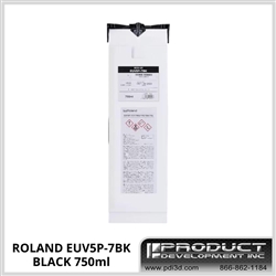 Roland ECO-UV5P Pouch Black Ink 750ml - EUV5P-7BK