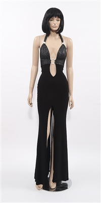 Venus - Halter flare mesh gown by Kamala Collection