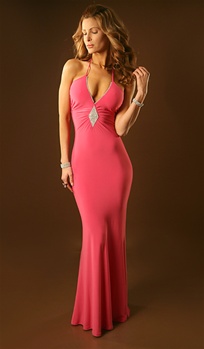 Estelle - Strap  halter prom gown by Kamala Collection