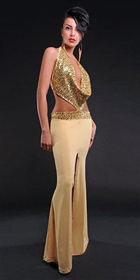 Nikita - Sequin cowl dress by Kamala Collection