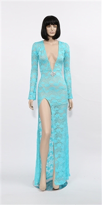 Jade - Long sleeve gown