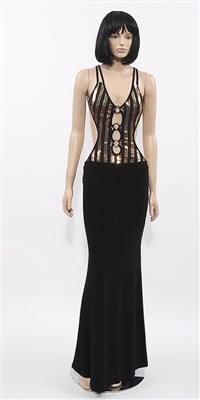 Kamala Collection Sexy Evening Gowns - Bellagio mesh dress