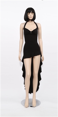 June - High slit lace ruffle dress by Kamala Collection Sexy Evening Gowns