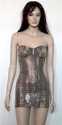Taylor metallic print tube dress by Kamala Collection Clubwear
