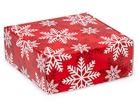 Red & White Snowflakes Gift Box