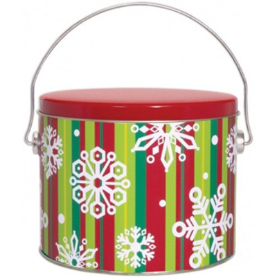 12 piece Stripes and Flakes Cookie Pail