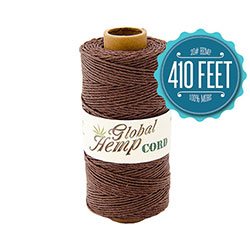 Global Hemp Brown 20# Test Waxed Hemp Twine