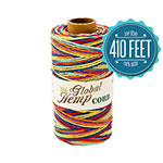 Global Hemp Rainbow Variegated 20# Test Waxed Hemp Twine