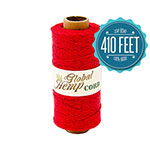 Global Hemp Red 20# Test Waxed Hemp Twine