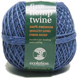 Ecolution Blue Fine Hemp Beading Yarn
