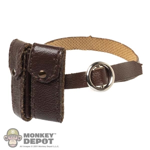 Belt: 3SToys Female Brown Leather Like Belt with 2 Pouches