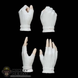 Hands: 3SToys Female White Fingerless Glove Hand Set