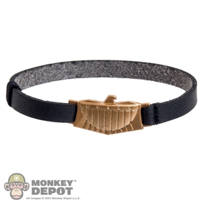 Belt: Art Figures Black Belt w/Gold Eagle Buckle (Metal)