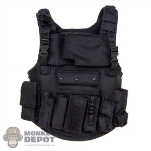Vest: Art Figures Black Tactical Vest w/Pouches