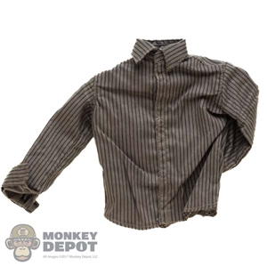 Shirt: AF Toys Mens Grey Striped Shirt
