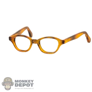 Glasses: AF Toys Mens Brown Tortoise Shell Glasses