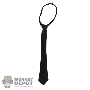 Tie: Alert Line Mens Black Tie