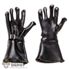 Gloves: Alert Line Mens Black Leather-Like Gloves