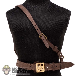 Belt: Alert Line Mens Alert Line Russian Leather-Like Belt w/Strap