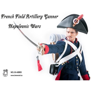 Boxed Figure: Brown Art French Field Artillery Gunner of Napoleonic Wars (B-A0003S)