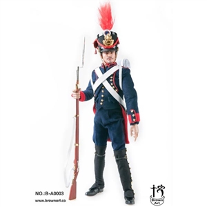 Boxed Figure: Brown Art French Field Artillery Gunner of Napoleonic Wars Deluxe (B-A0003D)