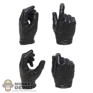 Hands: BCS Mens Black Molded Gloved Hand Set