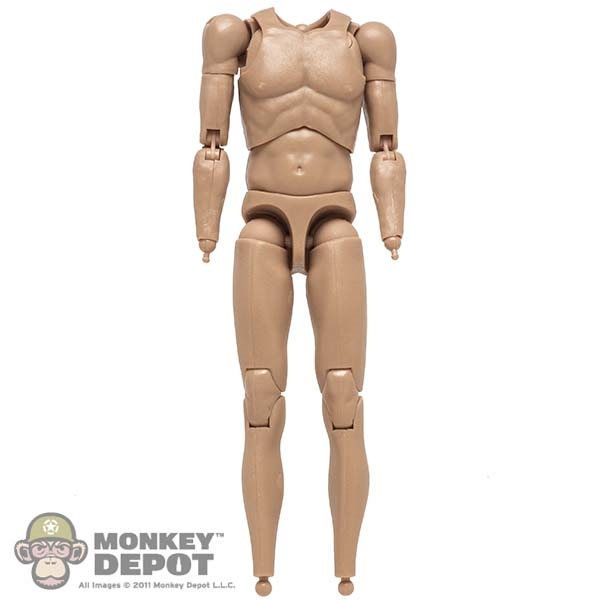 Monkey Depot - Figure: BCS Male Base Body w/Light Hair Textured Arms + Chest