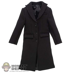 Coat: BCS Mens Black Heavy Overcoat