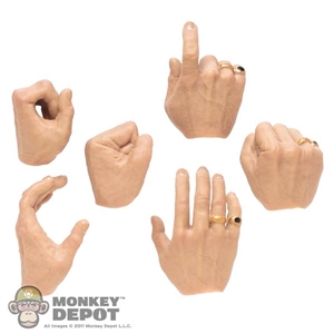 Hands: BCS Mens 6 Piece Hand Set w/Rings