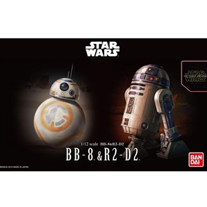 Model Kit: Bandai 1/12 Scale Star Wars BB-8 & R2-D2 (BAN-203220)