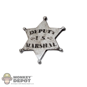 Badge: Battle Gear Toys Western Marshal's Badge (Aged Silver)