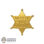 Badge: Battle Gear Toys Western Marshal's Badge (Brass)