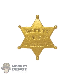 Badge: Battle Gear Toys Western Marshal's Badge (Brass)