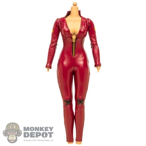 Figure: BBK Female Body w/Maroon Leather-Like Bodysuit