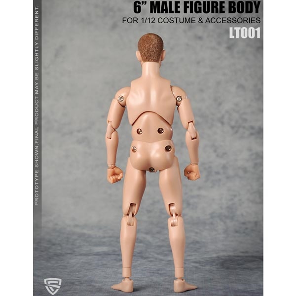 Figure Body Scale 1/12 Inches  1/12 Scale Figure Male Vtoys - New