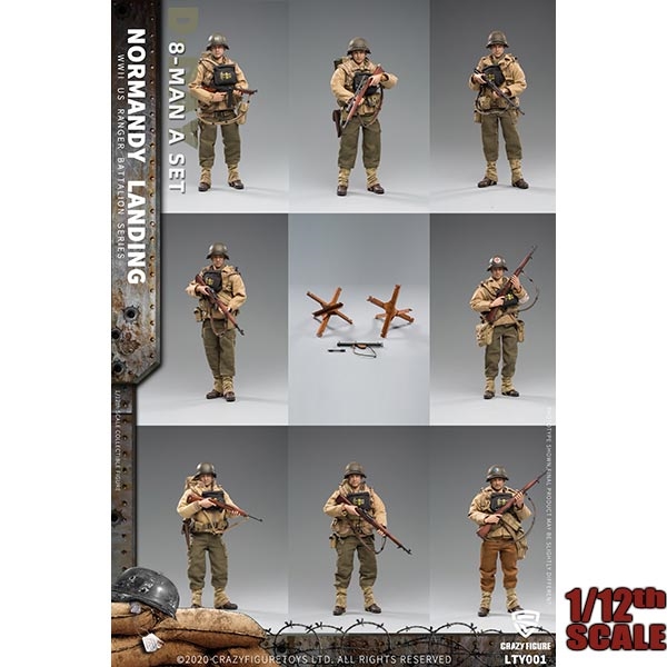 Boxed Figure: CrazyFigure 1/12 WWII U.S. Army On D-Day Deluxe Edition  (CF-LTY001)