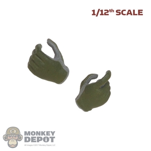 Hands: CrazyFigure 1/12th Mens Molded Tactical Gloved Hands (Weapon Grip)