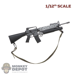 Rifle: CrazyFigure 1/12th M16A2 Assault Rifle w/M203 Grenade Launcher