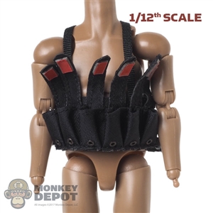 Vest: CrazyFigure 1/12th Mens Black Commando Chest Rig