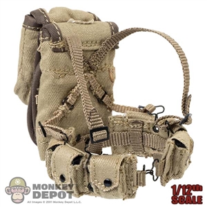 Pack: CrazyFigure 1/12th Backpack w/ M1918 Cartridge Belt and Ammo Pouches