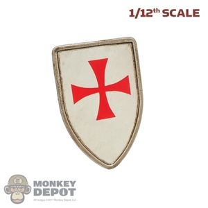 Shield: Coo Models 1/12th Templar Knight Shield w/Leather-Like Straps