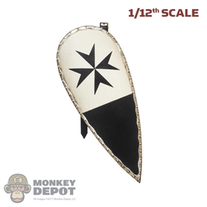 Shield: Coo Models 1/12th Hospitaller Knight Shield w/Leather-Like Straps