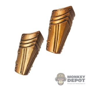 Armor: Coo Models Female Gold-Like Metal Forearm Guards