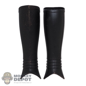 Armor: Coo Models Mens Black/Gold Lower Leg Guards